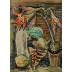 BÖHME, GERD (1899-1978), "Stillleben mit Amaryllis und Früchten",