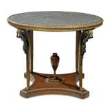 A LOUIS XVI GILT AND PATINATED-BRONZE AND MAHOGANY CENTRE TABLE - фото 3