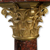 A NEAR PAIR OF FRENCH ORMOLU-MOUNTED ROUGE GRIOTTE PEDESTALS - photo 3