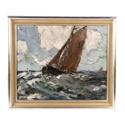 KOLBE, ERNST (Marienwerder 1876-1945 Rathenow), "Segelboote vor der Küste",