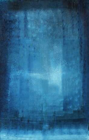 KÜNSTLER / IN des 20. / 21. Jahrhundert, "Abstrakte Komposition in Blau", - Foto 1