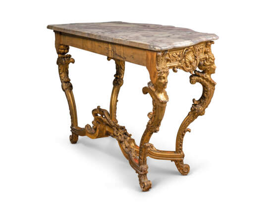 A FRENCH GILTWOOD CONSOLE TABLE - фото 3