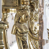 A FRENCH BRASS AND CUT AND MOULDED-GLASS TWELVE-LIGHT CHANDELIER - photo 4
