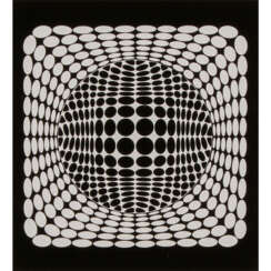 VASARELY, VICTOR (1906-1997), "Perspektivische Komposition in Schwarz und Weiß",