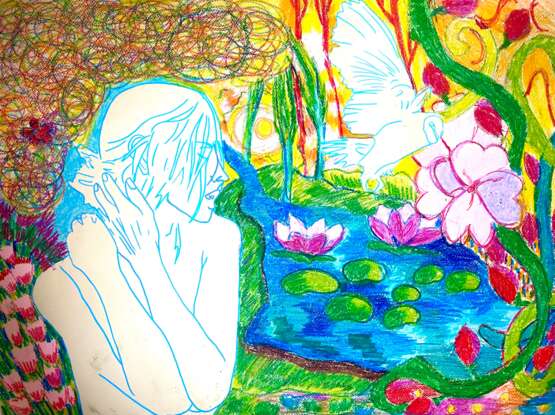 Personal Paradise масляня пастель Pastel on paper Contemporary art Figurative art Russia 2022 - photo 1