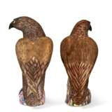 TWO CHINESE EXPORT PORCELAIN HAWKS - Foto 4