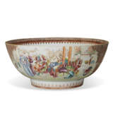 A CHINESE EXPORT PORCELAIN FAMILLE ROSE 'EROTIC' PUNCH BOWL - фото 1