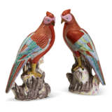 A PAIR OF CHINESE EXPORT PORCELAIN FAMILLE ROSE PHEASANTS - Foto 1