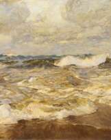 Carl Becker (Hameln 1862 - Hamburg 1926). Brandung an der Küste.