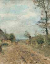 Rudolf Höckner (Wolkenstein 1864 - Bad Mergentheim 1942). Straße am Dorfrand.