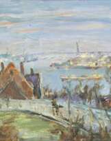 Albert Feser (Hamburg 1901 - Hamburg 1993). Blick auf die Elbe.