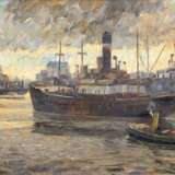 Paul Emil Gabel (Elbing 1875 - Hamburg 1938). Im Hafen von Königsberg. - Foto 1