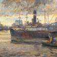 Paul Emil Gabel (Elbing 1875 - Hamburg 1938). Im Hafen von Königsberg. - Archives des enchères