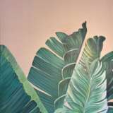 Tropical leaves acrylic paint Moderne Kunst England 2022 - Foto 1