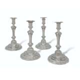 TWO PAIRS OF LOUIS XV SILVER CANDLESTICKS - photo 1