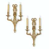 A PAIR OF NEOCLASSICAL ORMOLU TWO-BRANCH WALL-LIGHTS - photo 1