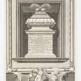 GRAVELOT, Hubert-François (1699 Paris - 1733 Paris). 5 Ansichten mit Grabmonumenten englischer König - Foto 1