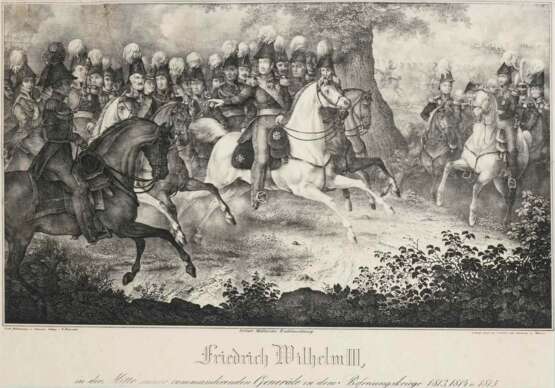 WEIBEZAHL, Roland (1817 - 1871). Historienbild "Friedrich Wilhelm III.". - Foto 1
