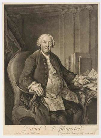 SCHMIDT, Georg Friedrich (1712 Schönerlinde - 1775 Berlin). "David Splitgerber". - Foto 1