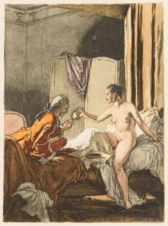 EROUX, Auguste Jules Marie (1871 Paris - 1954 Paris). Giacomo Casanova mit weiblichem Akt. - Foto 1