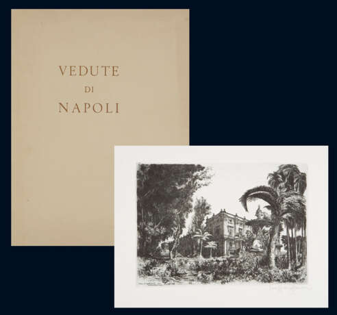 BARRIVIERA, Lino Bianchi (1906 Treviso - 1985 Rom). Vedute di Napoli: Mappe mit 5 Radierungen. - фото 1