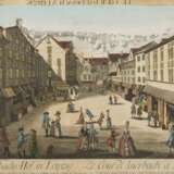 BERGMÜLLER, Johann Baptist (1724 Augsburg - 1785 Augsburg). Guckkastenbild "Auerbachs Hof, Leipzig". - фото 1