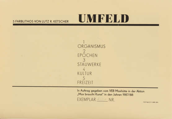 KETSCHER, Lutz R. (*1942 Gera). Grafikmappe "Umfeld". - фото 6