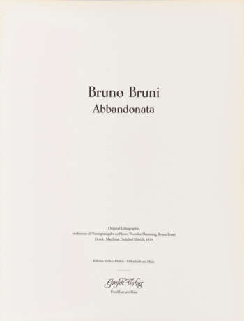 BRUNI, Bruno (*1935 Gradara). "Abbadonnata". - photo 2