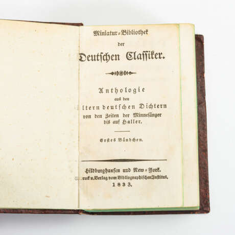 34 Bändchen "Miniaturbibliothek der Deutschen Classiker" - photo 2