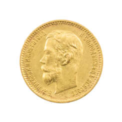 Russland / GOLD - 5 Rubel 1901 r,