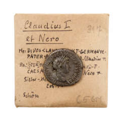 Kappadokien / Silber - Didrachme 1. Jahrhundertn. Chr., Nero, Av: Büste des Nero mit