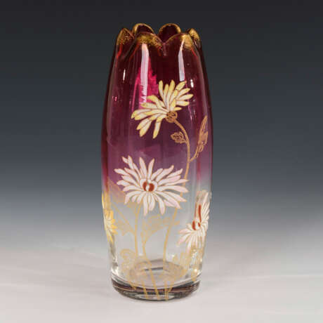 Jugendstil-Vase mit Blumendekor. Legras & Cie. - Foto 1