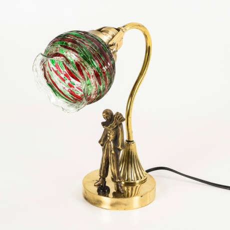 Jugendstil-Tischlampe mit Harlekin. Lötz. - фото 1