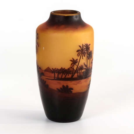 Vase mit orientalischer Landschaft. Argental. - Foto 2