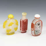 3 gläserne Snuffbottles - photo 2