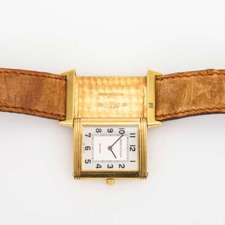 Goldene "Reverso"-Armbanduhr in Originaletui Jaeger-LeCoultre. - фото 5