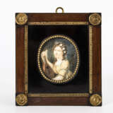 Miniatur: Damenporträt mit Mandoline ("Wilhelmine Concordia Dähne") - фото 1