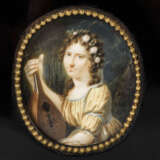 Miniatur: Damenporträt mit Mandoline ("Wilhelmine Concordia Dähne") - фото 2