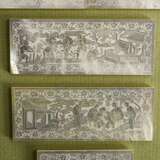 Dose und 18 Platten aus Perlmutt mit Chinoiserie-Gravuren - photo 2