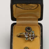 Barocker Ring mit Diamantrosen und verschiedenen Steinen - Foto 3