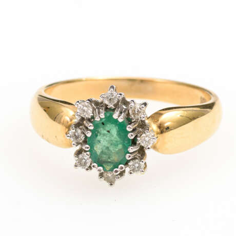 Ring mit Smaragd und Brillanten - photo 2