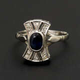 Ring mit Saphir und Diamanten - Foto 2