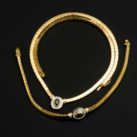 Hochwertiges Collier und Armband mit Saphiren und Brillanten - Foto 1