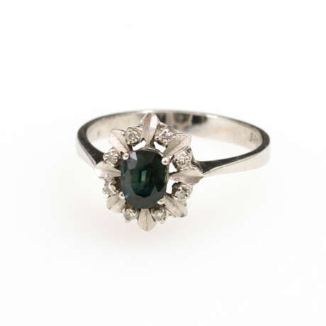 Ring mit Saphir und Diamanten - Foto 2