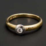 2-farbiger Ring mit Brillant - photo 1