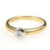 2-farbiger Ring mit Brillant - photo 2