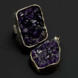 Anhänger und Ring mit Amethyst-Stufen - Foto 2