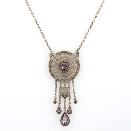 Filigran-Collier mit Amethysten - Foto 2