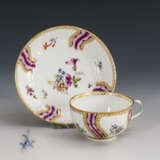 Barocke Tasse mit Blumenmalerei. Meissen. - Foto 1