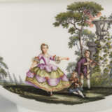 Barocke Kumme mit Watteau-Malerei. Meissen. - фото 7